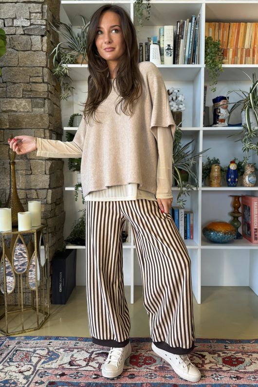 Sunday Morning Demi Bloom Pant Chocolate / Stone **